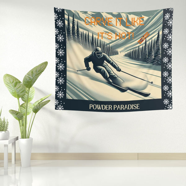 Wall Art Vintage Tapestry | Carve it like it is hot & Powder Paradise