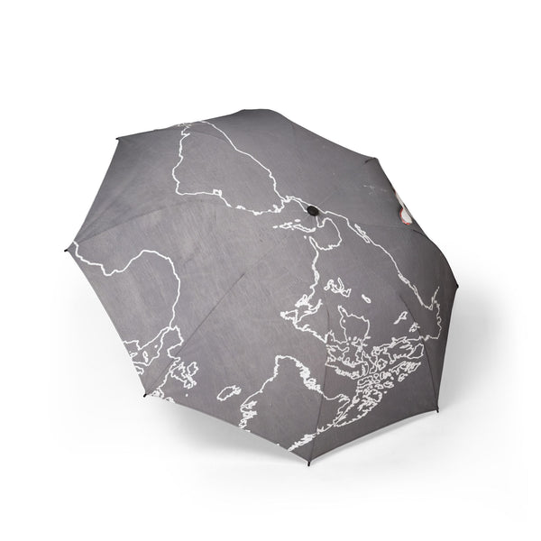 Vintage World Map Travel Umbrella – Foldable, Semi-Automatic, Chic Rain Gear for Stylish Explorers