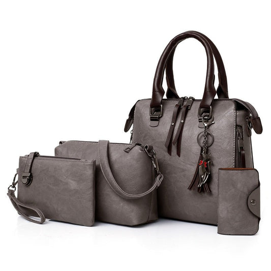 versatile tote and shoulder bag set, women’s fashion handbag set, multi-piece purse set for women, large leather tote bag