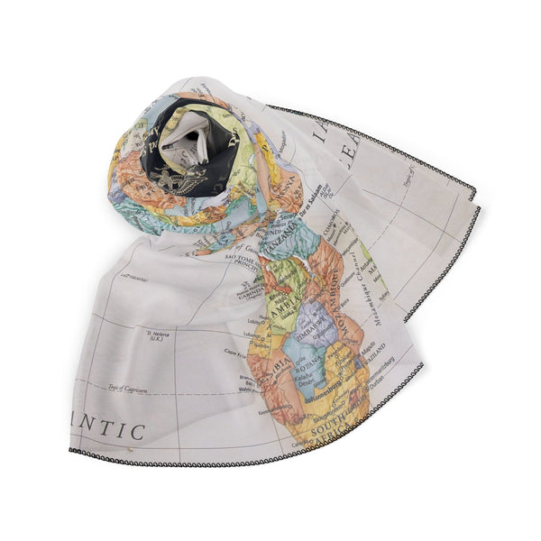 World Map Sheer Scarf: Elevate Your Style Globally! 🌎✨